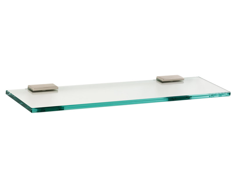 Stimson Accent Shelf with Towel Bar, Satin Nickel, 0.56'' H X 24'' W X 4.5'' D