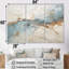 Ensemble de salon art mural bleu et blanc Marble River II-107744127-107744128