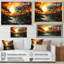" Orange Palm Trees Mosaic VI "-698056750-698056745