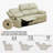 Beige Recycled Leather 3 Seat Sofa