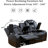 POPO-73.5"Breathing Leather Power Recliner Loveseat with LED Light, Cup Holders, and Storage Console
