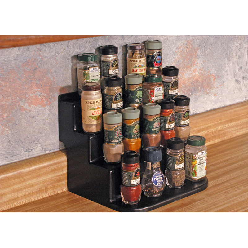 Zahara Plastic Cabinet Shelving Rack, Black