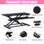 Adjustable Metal Base Standing Desk Converter