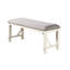 Banc de salle à manger gris et blanc, siège rembourré, banc, bois blanc