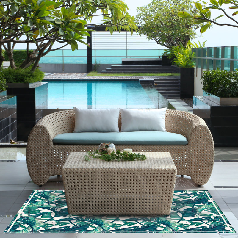 Richards Banana Leaf Pattern Kitchen Mat - 150 x 99 cm