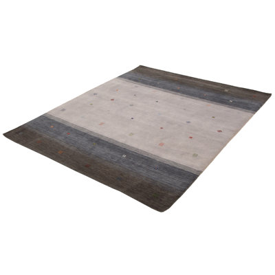 Tapis unique en laine noué à la main gris clair nouvel âge 8 pi 3 po x 9 pi 10 po Jiannah