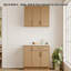 Armoire de cuisine moderne en chêne blanc avec boîte en contreplaqué, charnières et agencements personnalisés-121187484-126001969