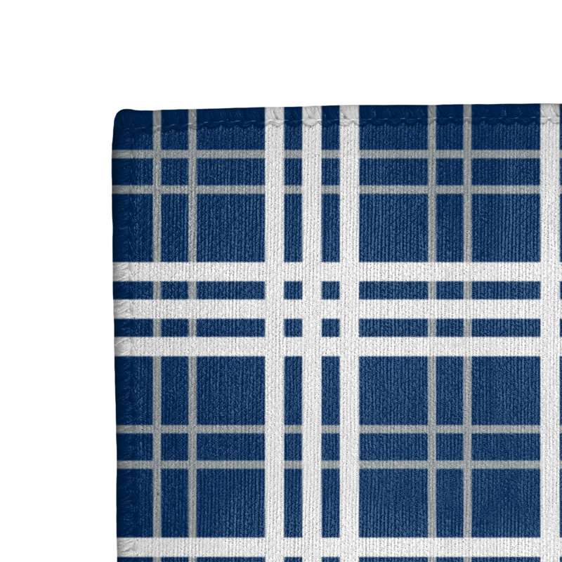 Tapis à carreaux bleu, Rectangle 9 pi x 12 pi