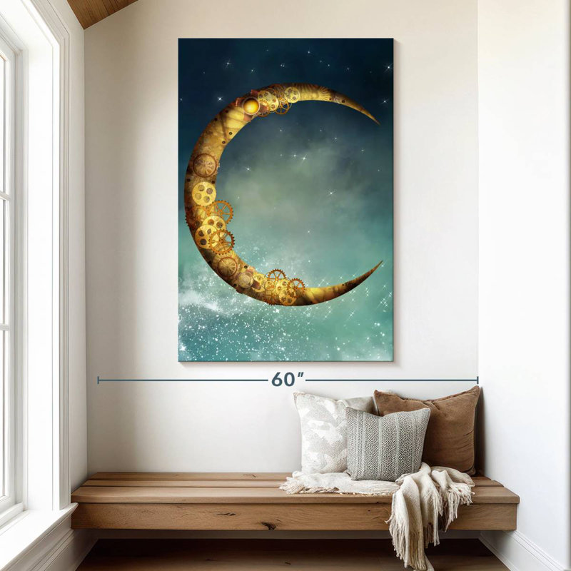Oberle Steampunk Moon, 51" H x 34" W