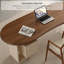 Bureau moderne minimaliste en bois massif brun-1004295275