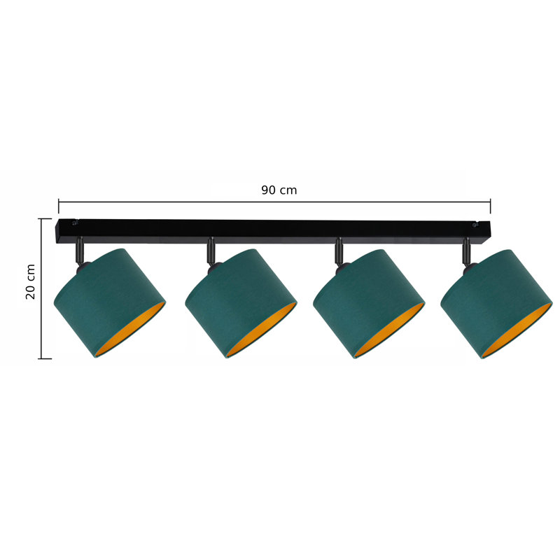 Luvine Fabric Spotlight, Black/Green