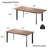 Modern Kitchen Dining Set, 63'' to 78.7'' Extendable Dining Table with 34.2"H Dining Chairs(Table 8Chairs)-118348381-118348383