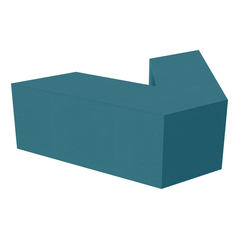 Novelty Kids Soft Seating, Teal, 18" H x 59.25" W x 36" D