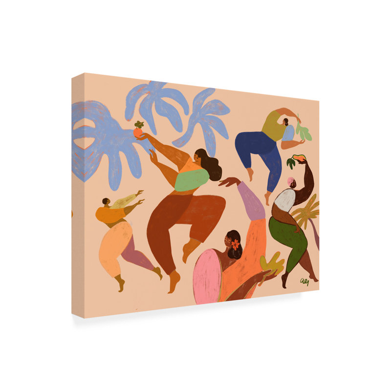 Danse dansante sur toile par Arty Guava, H 35 po x l 47 po x P 2 po