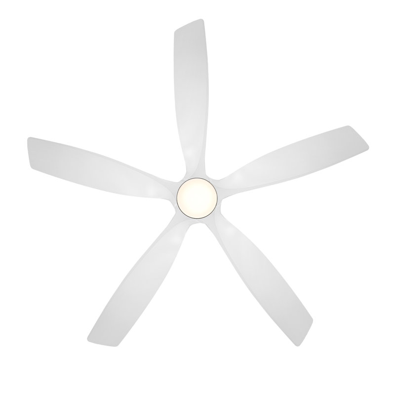 Zephyr 5 5-Blade Smart Ceiling Fan, Matte White