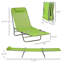 Chaises longues pliantes 2 pièces Outsunny, chaises longues de bronzage, chaises longues d'extérieur avec dossier inclinable à 6 positions, siège en filet respirant, appui-tête pour la plage, la cour, le patio, le vert-1051541983