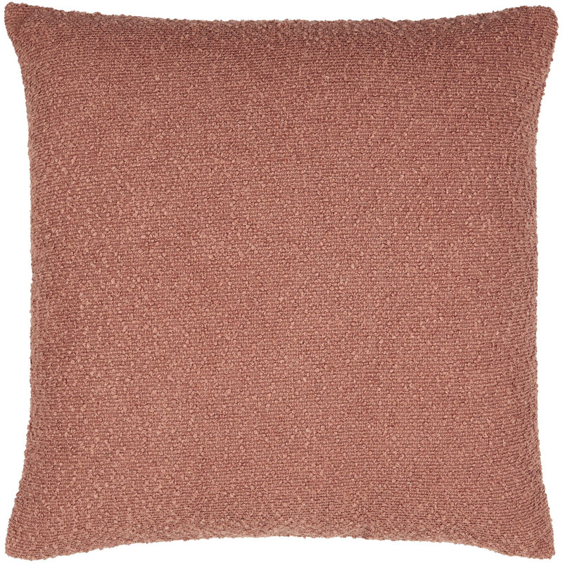 Coussin décoratif Amalfi Boucle, 18 po x 18 po, Polyester/ Bourre en polyester, Rouge