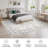 Modern Floral Machine Washable Rug for Living Room, Farmhouse Flower Soft Non Shedding Floor Covering with Non Slip TPR Backing, Indoor Foldable Low Pile Thin Mat-1127282911