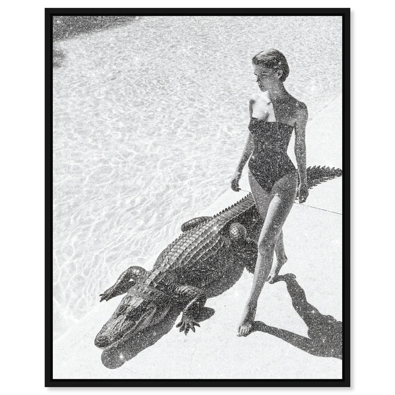 Reptilian Elegance II Print by Oliver Gal, 31"H x 25"W, Black Floater Frame
