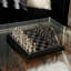 Ensemble de jeu d'échecs en métal argenté avec pièces noires et argentées Deardra-86570472-86570470