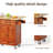 Solid Wood Kitchen Island Cart with Drop Leaf, 2 Drawers, 2 Storage Cabinets, Locking Wheels, Spice Rack & Towel Rack-1576386070