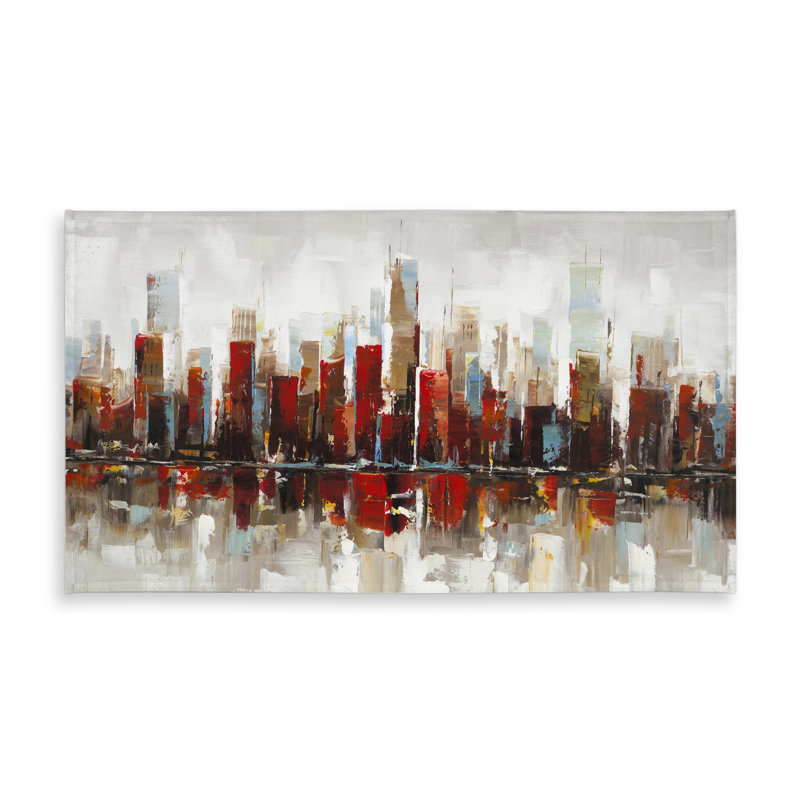 Abstract Colorful Skyscrapers Tablecloth | Cities Building Decor