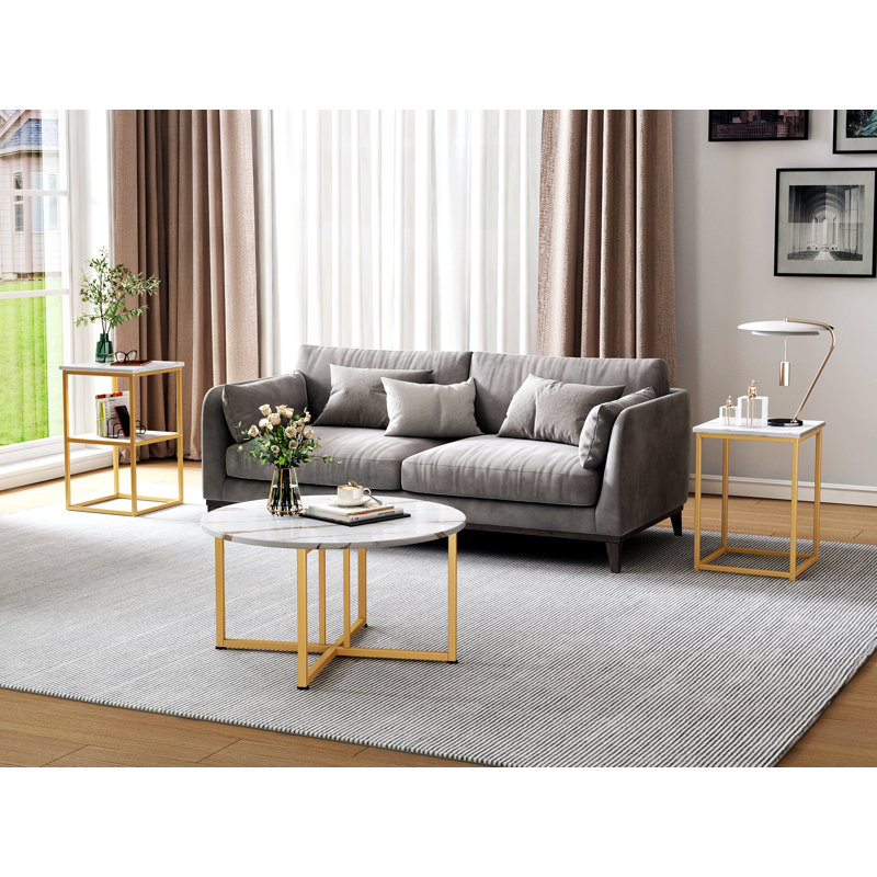 Hults 3 - Piece Living Room Table Set, White