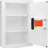 Biometric White Wall Safe With Confidence Guarantee - 120 Fingerprint Recognition, 2 Removable Shelves, Solid Steel Construction Mounting Feature Module, Adjustable