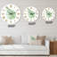 Horloge murale de style tropical feuille de Monstera III-60327747
