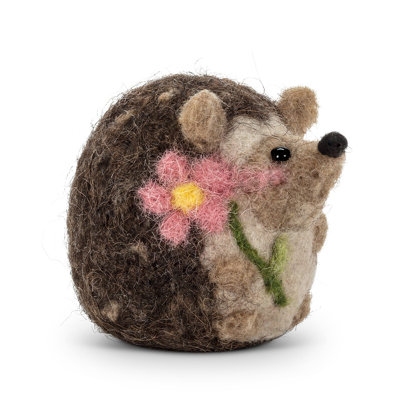 Hérisson tenant une figurine de fleur
