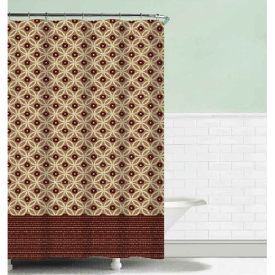 Rideau de douche simple à motif géométrique