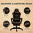 Office Gamer Chair, High Back Swivel Recliner With Footrest