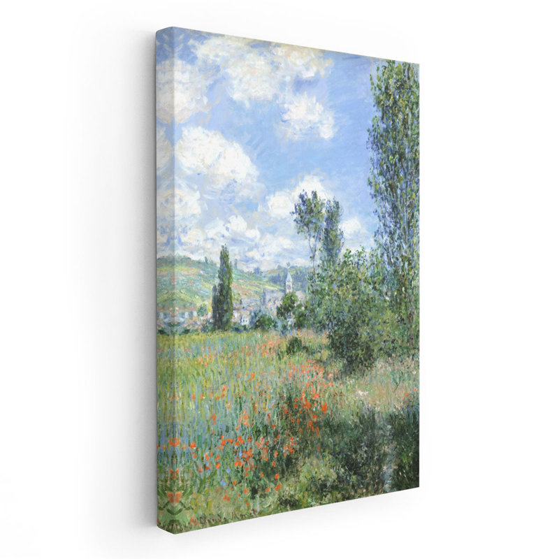 Vue de Vetheuil, 1880, reproduction d'art sur toile, H 48 po x l 32 po