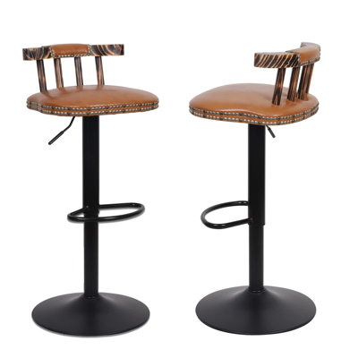 Swivel Upholstered Adjustable Height Counter Stool