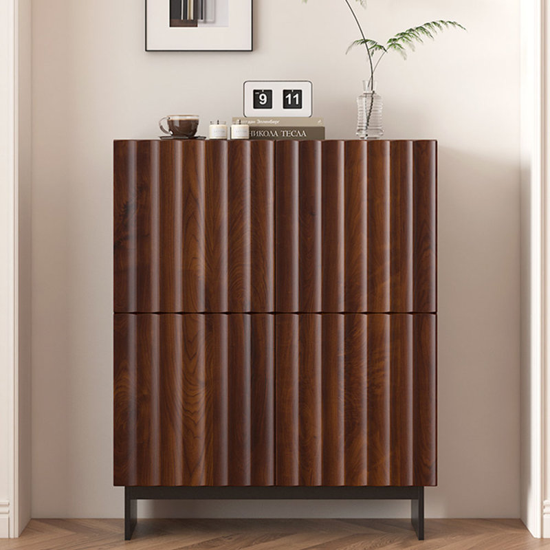 Armoire vitrée multifonctionnelle en bois massif, H 47,24 po x l 35,43 po x P 16,54 po