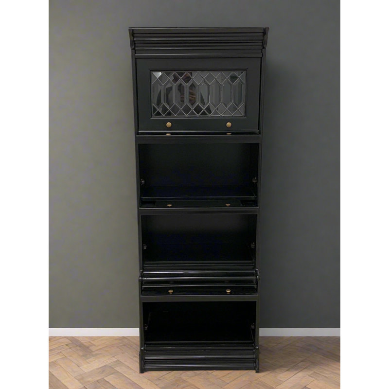 Legacy 4 Stack Barrister Bookcase - Black