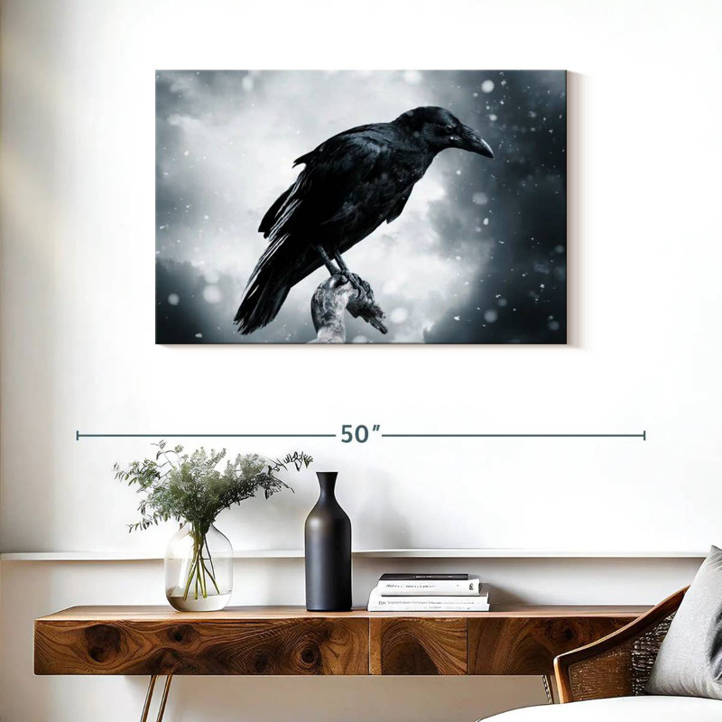 Corbeau noir Brampt, H 24 po x l 36 po