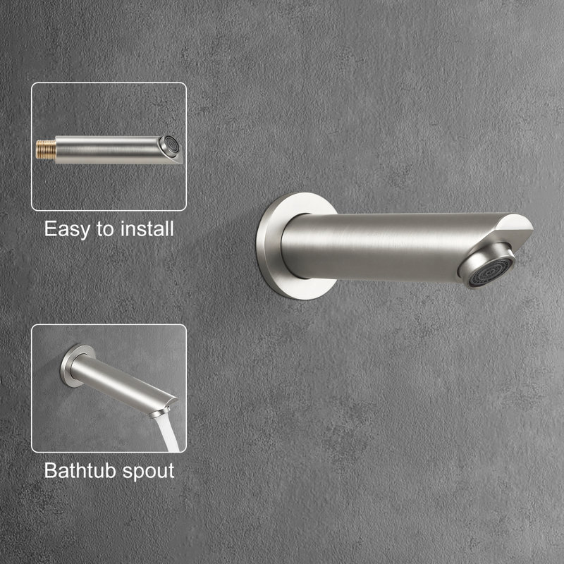 Dome shaped complete shower system, Brushed Nickel
