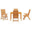 4 - Person Solid Wood Patio Dining Set Table,