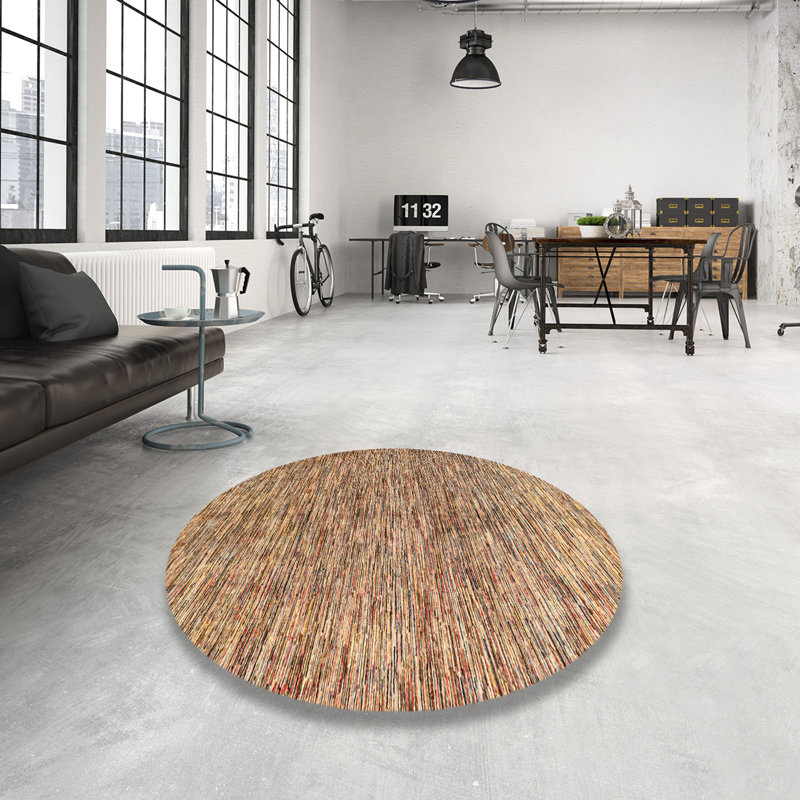 Tapis abstrait moderne 4255, Rond 6 pi