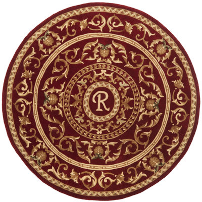 Tapis floral en laine touffeté à la main Lenora Naples