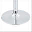 Table basse ronde en verre trempé - Base en métal argenté-1361659946