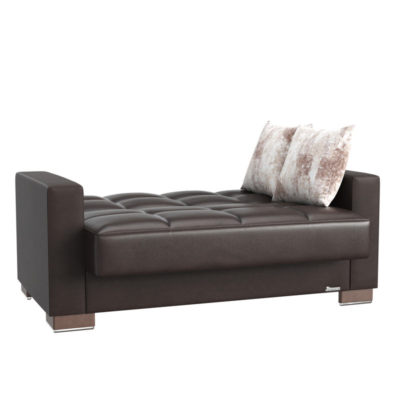 Causeuse convertible avec rangement Primenest Zenaero Collection, Brun