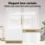 Curtains With Curtains Floral White Polyester-384632975
