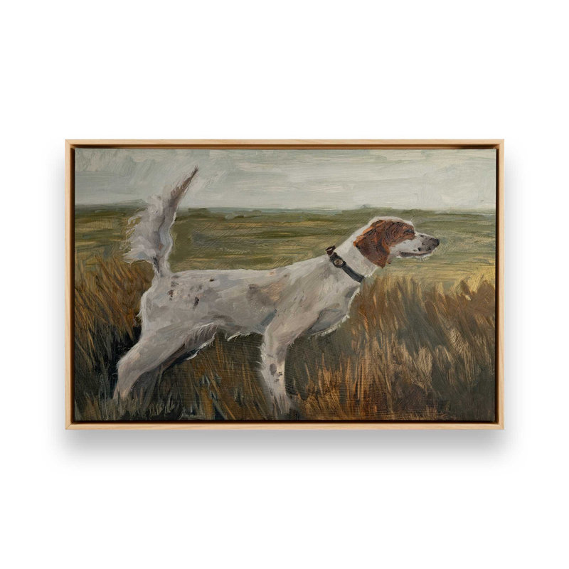 Reproduction d'art sur toile, "Chasse des colons" par Marian Parsons, H 12 po x l 16 po, Tanné