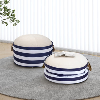 Round Storage Ottoman Foot Stool