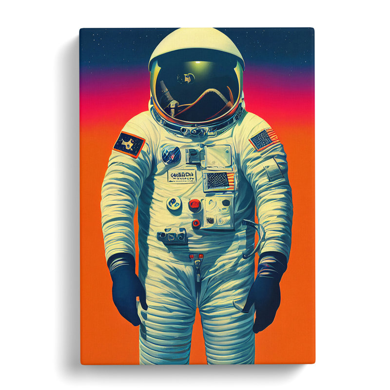 Bold Astronaut - Wrapped Canvas, 50cm H x 35cm W x 3cm D