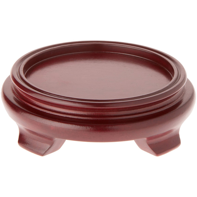 Base de présentation Malena, Placage de bois rouge, H 1,375 po x l 5,5 po x P 5,5 po