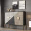 Modern Luxury Entryway Shoe Cabinet 28 Pair Solid Wood Shoe Storage Cabinet