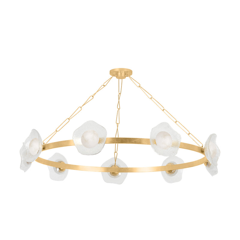 Almandine Chandelier, 10" H x 60.75" W x 60.75" D, 9